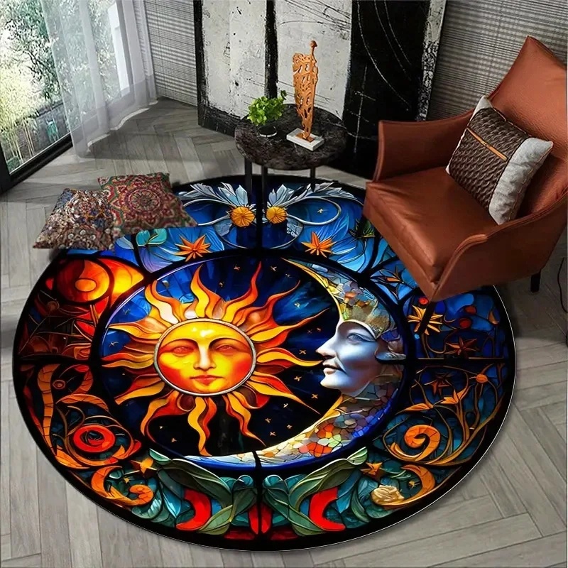 Мистический круглый ковер «Сол – обзор и цена Commercial Glass Printing